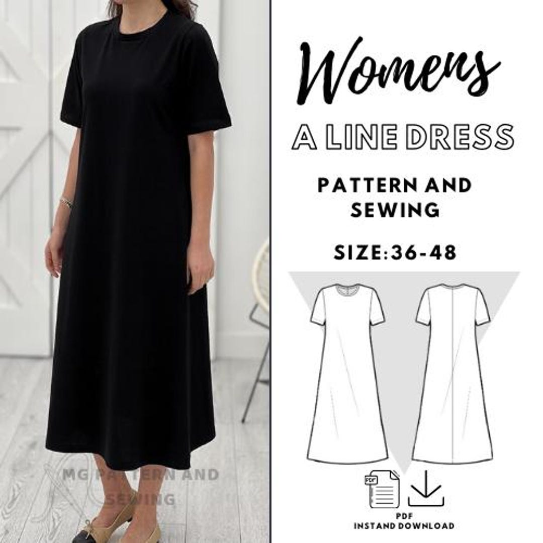 Womens A Line Dress Pattern PDF/ Digital / Step by Step Illustrated ...