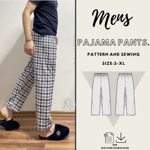Plus Size Pajama Pants Sewing Pattern Etsy UK
