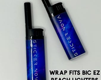 Custom Lighter Wrap Stickers - Personalize Your Lighter with Durable Vinyl Skins - Gift for Smokers and Candle Lovers - BIC EZ Reach Wrap