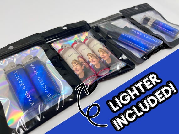 Custom Wrapped Lighter Stickers: Personalized Design, Multiple Styles