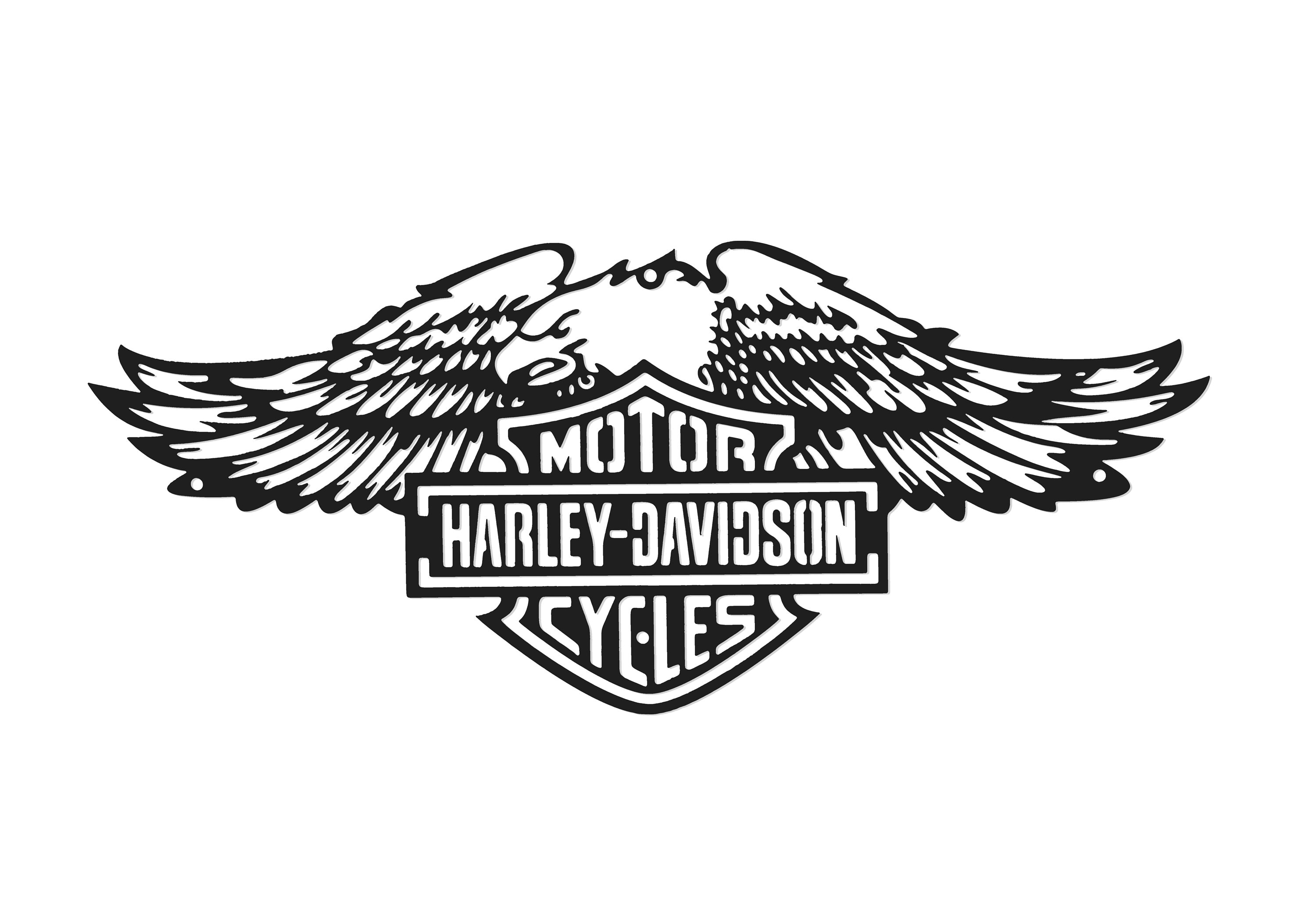 Harley Davidson Logo With Eagle Metal Sign, Harley Davidson Sign, Bike ...