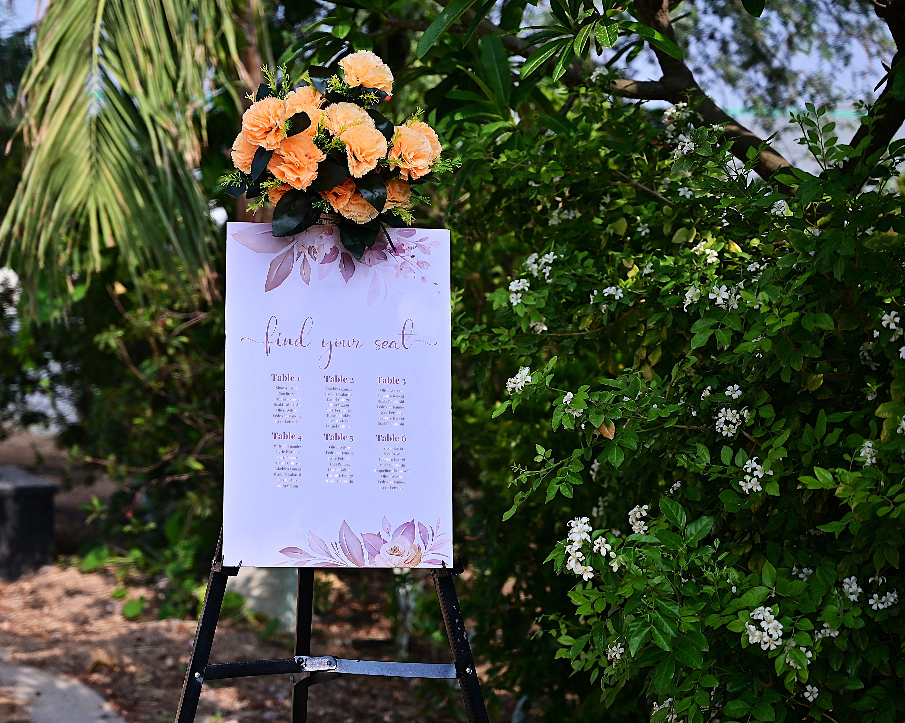 Digital Wedding Seating Chart, Printable Find Your Seat Sign, Full Edited Wedding Sign, Digital ...