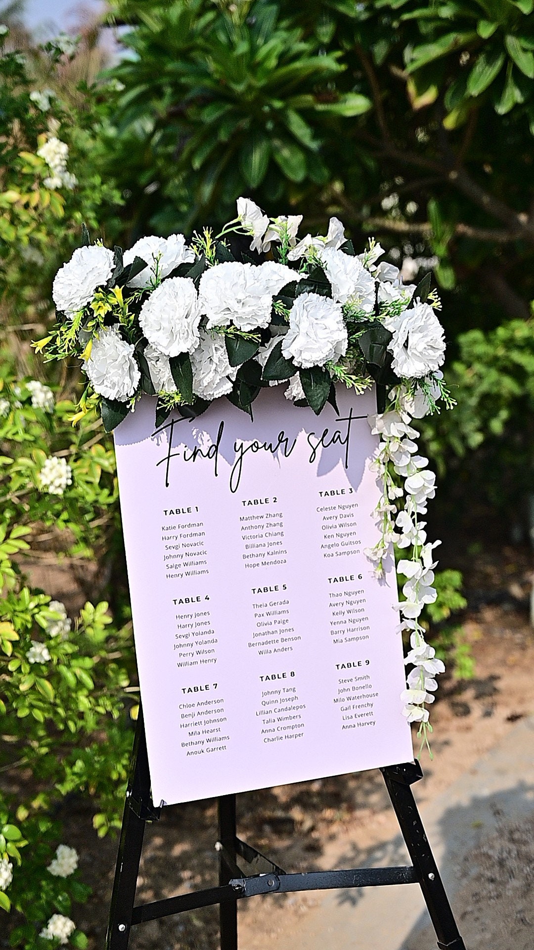Digital Wedding Seating Chart, Printable Find Your Seat Sign, Full Edited Wedding Sign, Digital ...