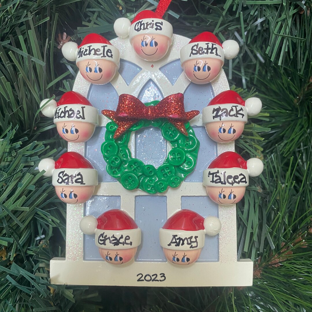 Family Of 9 Christmas Ornament 