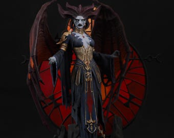 Lilith de Diablo IV imprimée en 3D et peinte à la main