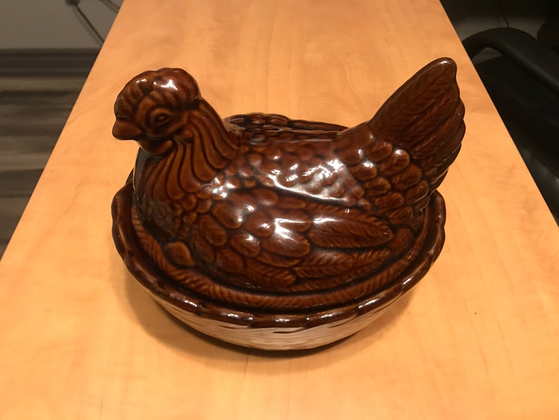 Very Rare Vintage Rosenthal Netter Taiwan Large Ceramic Hen on Nest image 1