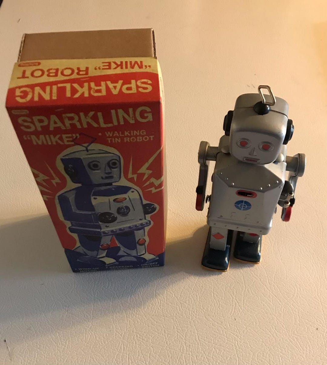 thumbnail image 2 of NEW Sparkling Mike Tin Robot Toy - Shop Merci Milo 2 of 14