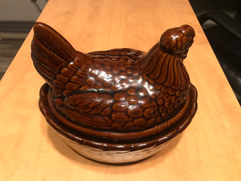 Very Rare Vintage Rosenthal Netter Taiwan Large Ceramic Hen on Nest image 8