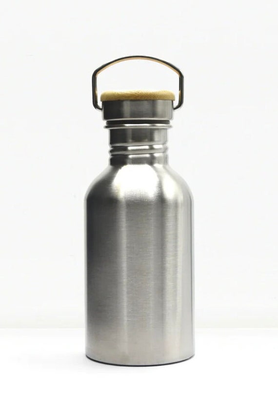 34oz Black Painted Stainless Steel Water Bottle