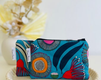 Pouch Mini Zippered Pouch Australian Native Bush Print Coin Purse