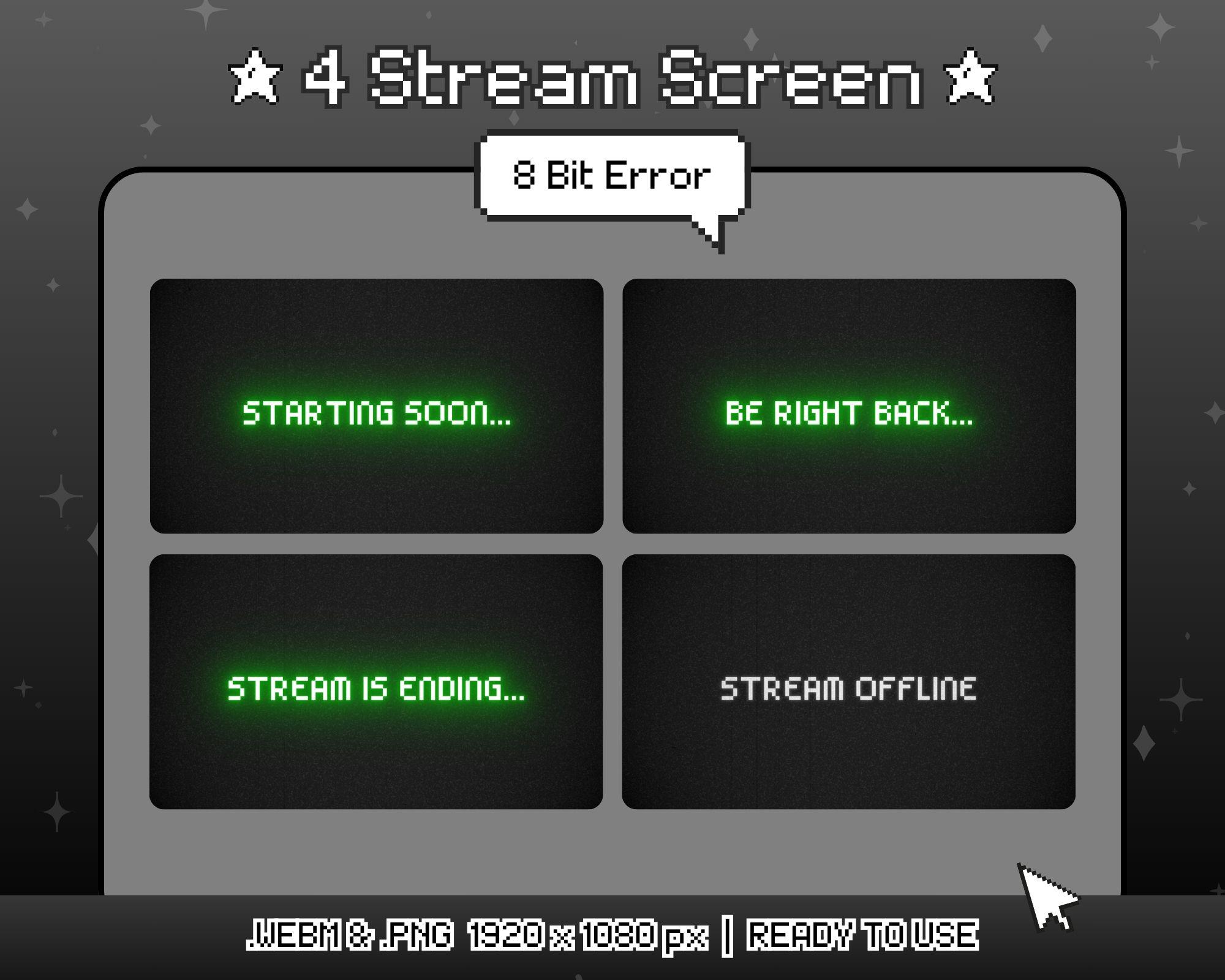 Animated Retro VHS Stream Screen | Goth Stream Screens | Black ...