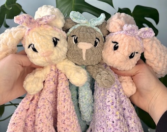 Bunny Snuggler | Bunny Lovey | Crocheted Bunny Rabbit