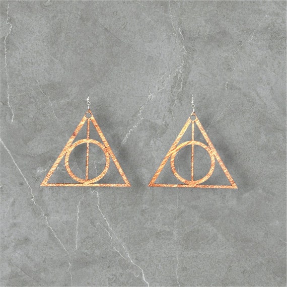 Harry Potter Deathly Hollows, Cloak, Gem, and Wand Earring Set