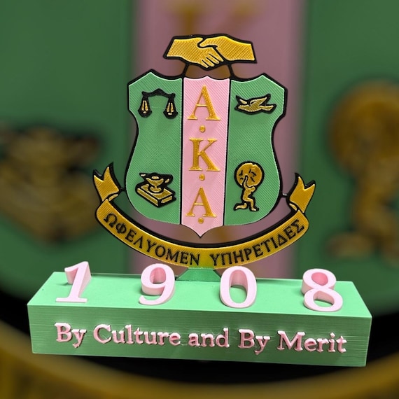 Custom 3D Alpha Kappa Alpha Desk Statuette