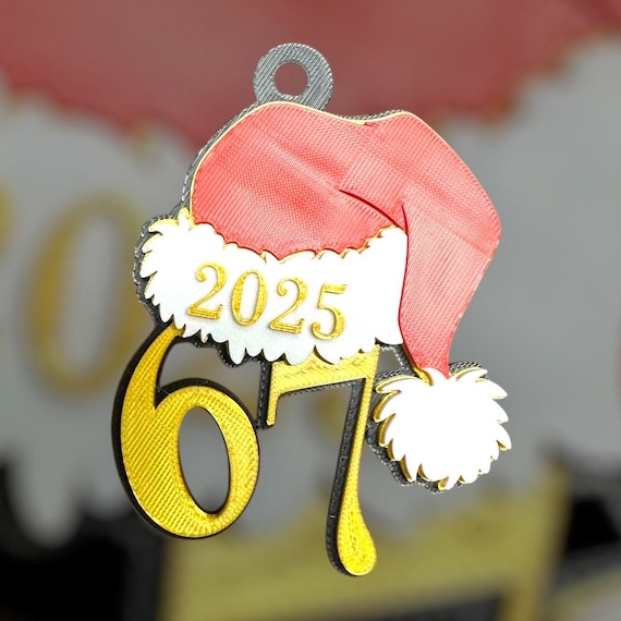 3d Printed 6-7 Santa Hat