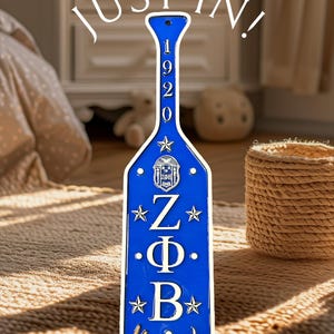 24 Inch  Custom Zeta Phi Beta Wallart Paddle Wide