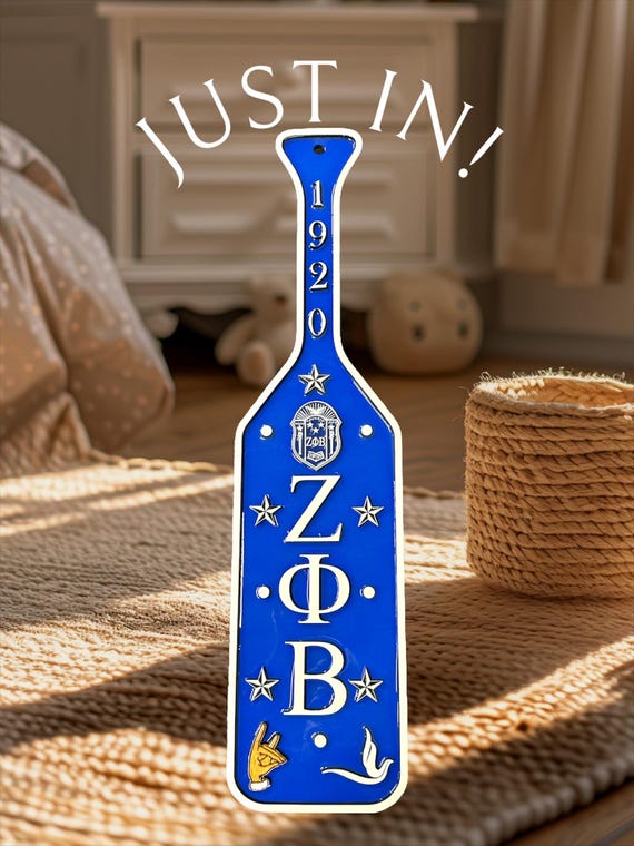 24 Inch Custom Zeta Phi Beta Wallart Paddle Wide
