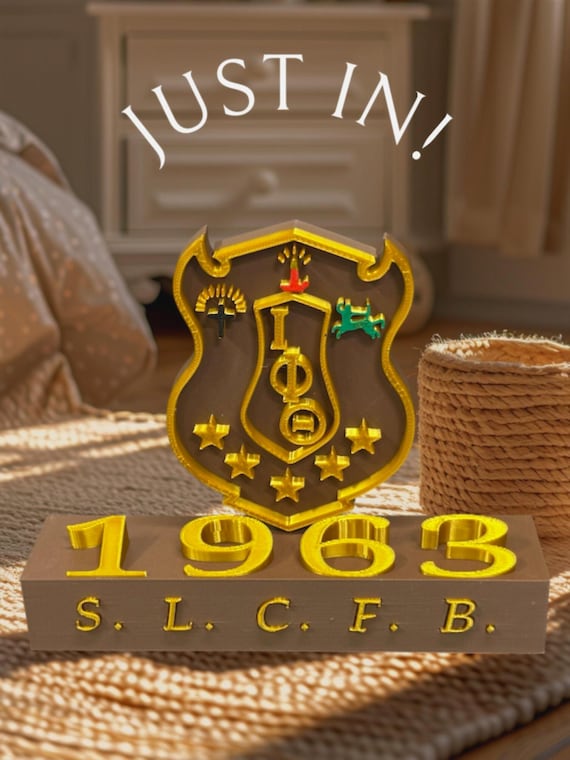 Custom 3D IOTA PHI THETA Desk Statuette