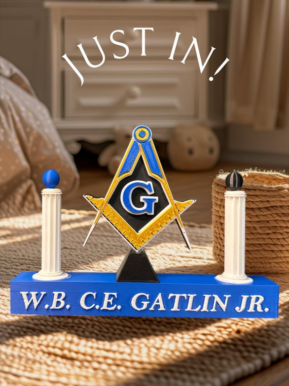Custom 3D Freemasonry Desk Statuette