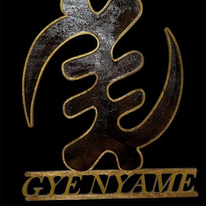 Gye Nyame Wooden Wall-mounted Adinkra