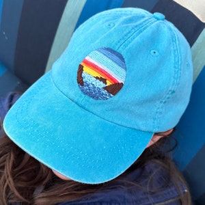 Hand Embroidered Hat | Sea Stacks and Sunsets