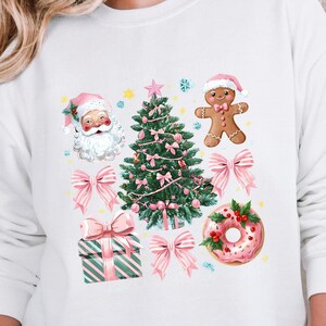 Coquette Bow PNG, Coquette Christmas, Coquette Pink Bow, Preppy SVG, Pink Christmas png, Coquette Christmas Bow, Holiday Santa Shirt, Pink