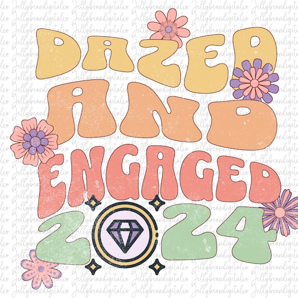 Dazed and Engaged svg, Bachlorette shirts, fiance gift for her, dazed and engaged, Last Disco,Wavy font,Vegas Bachelorette,Retro bride shirt