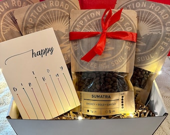 Coffee Variety Gift Box, birthday box, Coffee Sampler, Coffee lover, Gourmet Coffee, Single Origin Coffee, Mother’s Day gift, gift for dad