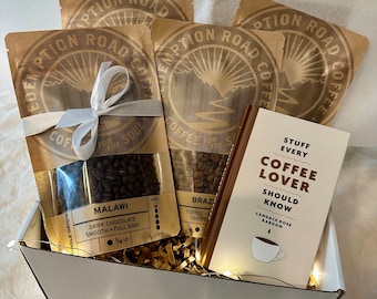 Coffee Lovers Gift Box, Birthday Box, Coffee Sampler, Coffee Variety Box, Unique birthday gift, Single Origin Coffee, thinking of you gift