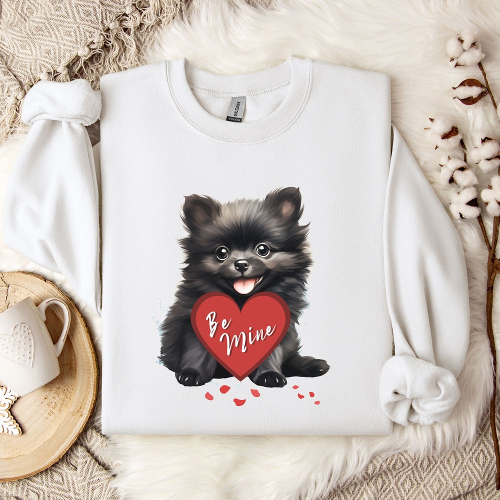 Be Mine Puppy Dog Valentine'S Day Sweatshirt, Valentine'S Day Gift, Valentine'S Day Dog Shirt, Valentine Dog Shirt, Cute Puppy Shirt For Her Onlytee