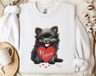 Be Mine Puppy Dog Valentine's Day Sweatshirt, Valentine's Day Gift, Valentine's Day Dog Shirt, Valentine Dog Shirt, Cute Puppy Shirt For Her