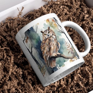 Owl Mug, Owl lover Gifts, Tea Mugs, Ceramic Gifts, Coffee Lover Gift, Tea Lover, Nature Lover, Owl Decor, Mugs With Owls, Bird Lover, Owls