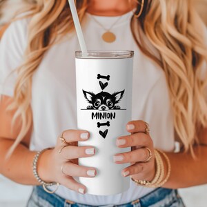 Vaso personalizado con foto de perro: retrato de mascota personalizado, regalo para amantes de los perros