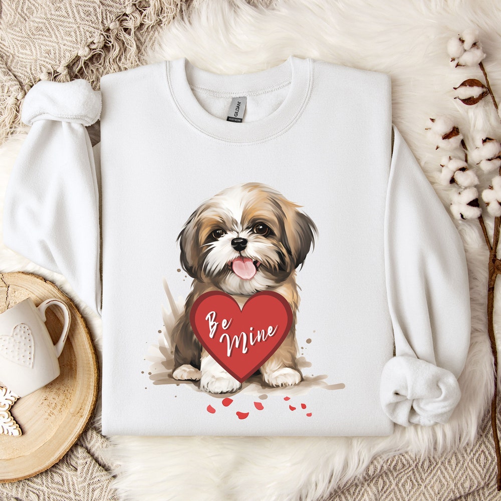 Be Mine Puppy Love Valentine'S Day Shirt, Valentine'S Day Gift, Valentine'S Day Dog Shirt, Valentine Dog Shirt, Cute Puppy Shirt For Her Onlytee