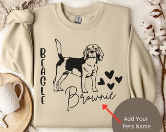 Camiseta personalizada para mamá beagle: sudadera personalizada de raza de perro
