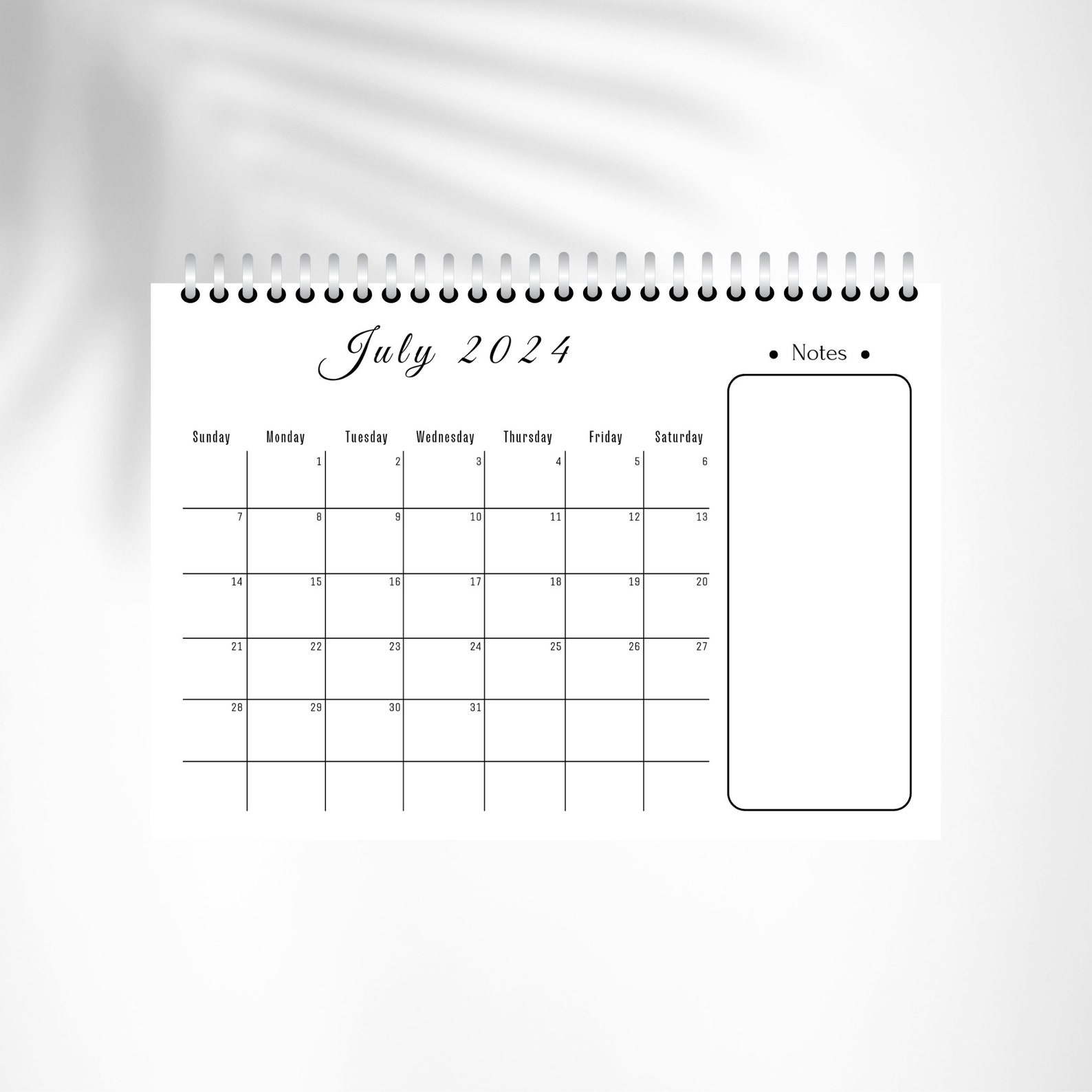 2024 Calendar and Planners A5 A4 A3 Size, Printable Calendar 2024, 2024