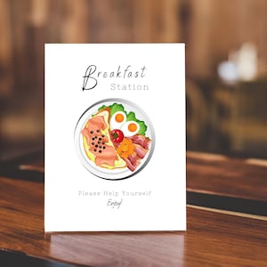 Breakfast Digital File | Printable Breakfast File | Breakfast Wedding Decoration | Breakfast Party Decoration | Instant Download