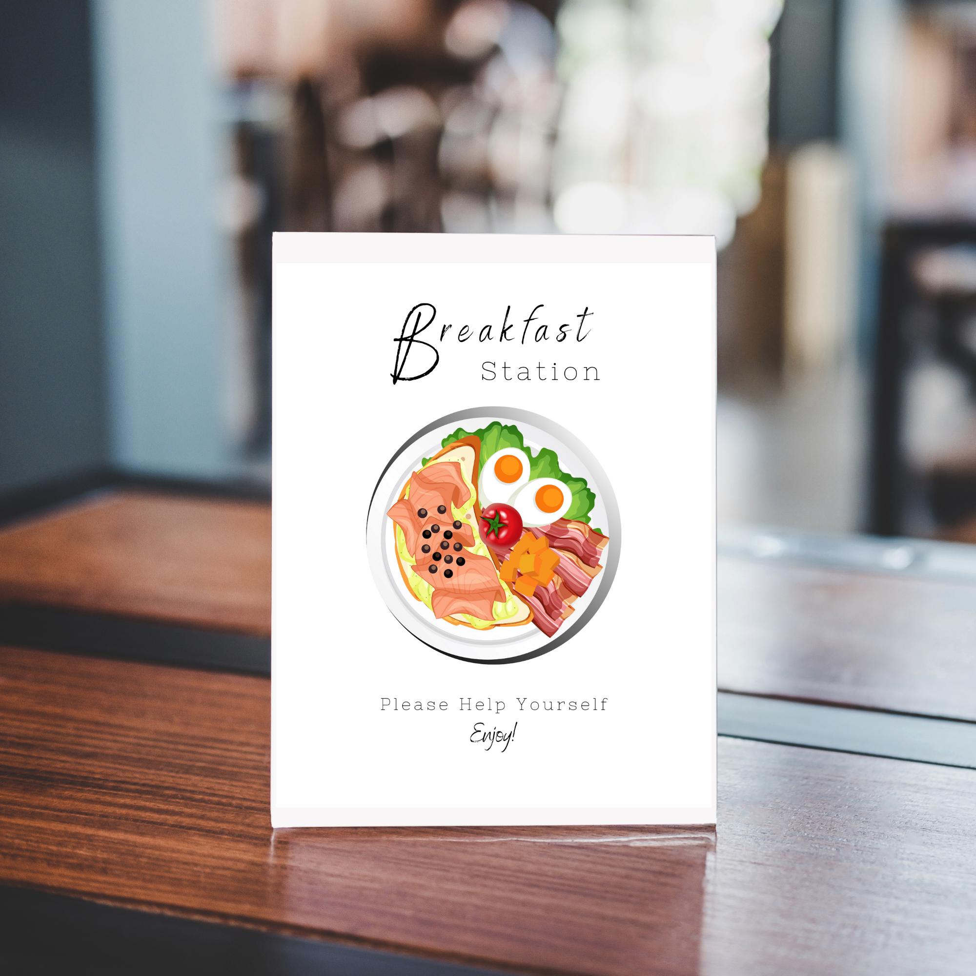Breakfast Station Sign: Wedding Party Decoration (PDF & PNG) - Etsy