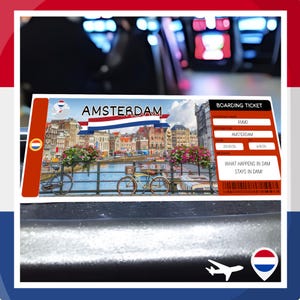 Personalisierte Amsterdam Bordkarte