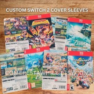 Switch 2 Sleeve Slip cover Artwork, Game Replacement Covers, Custom Box Cover