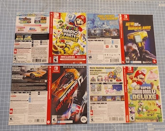 Switch Sleeve Slip cover Artwork, Game Replacement Covers, Custom Box Cover