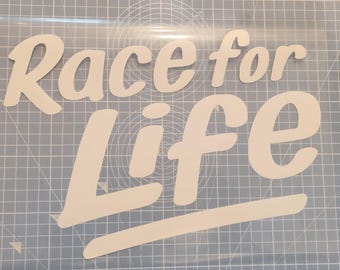 Race For Life Iron On Transfer: Personalized T-Shirt Decal