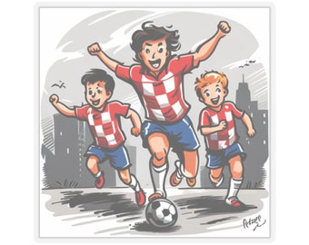 Croatia Soccer Kids Sticker