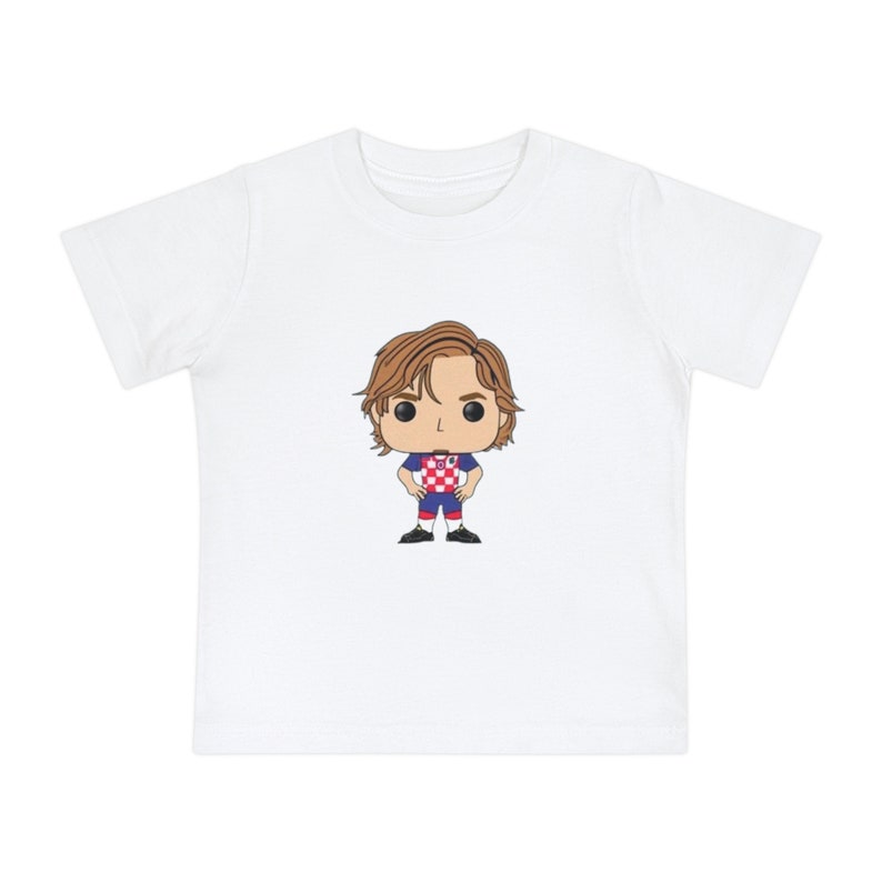 Camiseta de manga corta para bebé de fútbol de Luka Croacia imagen 2