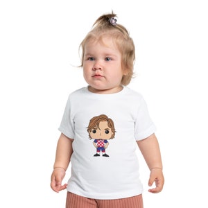 Camiseta de manga corta para bebé de fútbol de Luka Croacia imagen 1