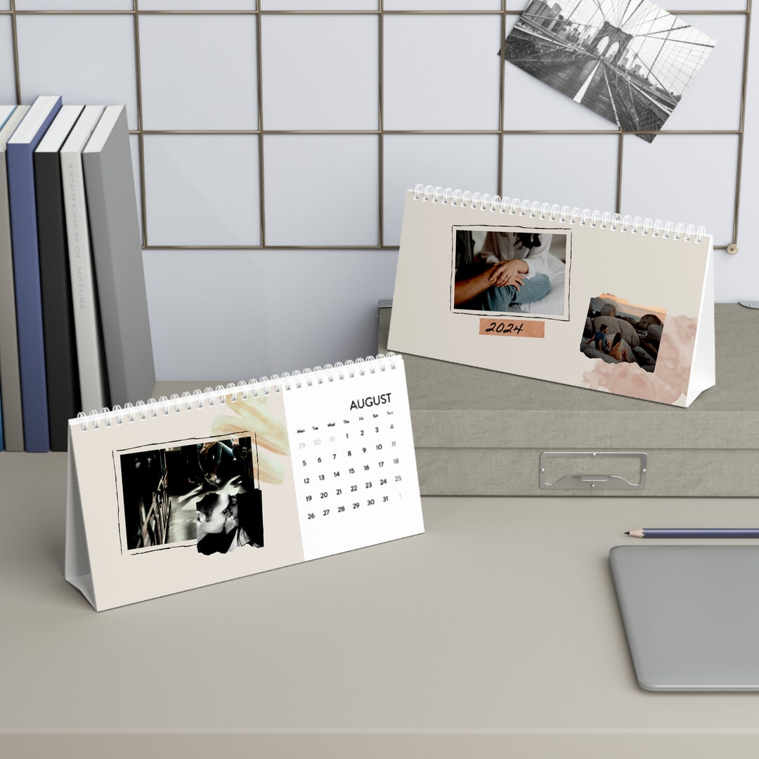 Desk Calendar 2024 Grid Couples Calendar Beauty Calendar Etsy