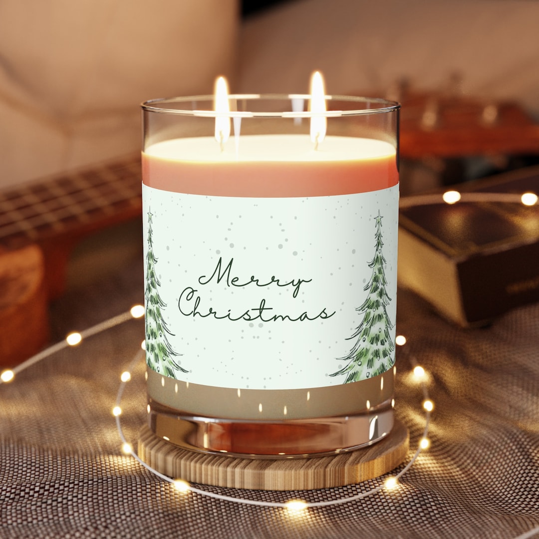 Scented Christmas Candle, Holiday Scented Candle, Personalized Scented