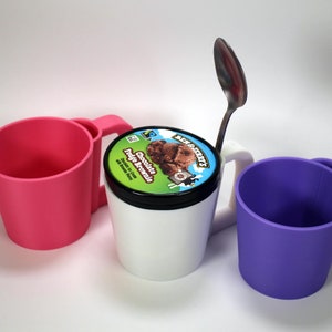 Eiscreme-Wanne Cozie - Eiscreme-Pint-Halter - Hand warm halten - Eis- und Löffelhalter - Eiscreme-Wanne-Halter - Geschenk für Sie - Mutter Geschenk