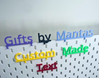 Custom Text for IKEA Skadis - Uppsel Letters - Pegboard Letter Set - Skadis Letter Set - Custom Sign for Ikea Skadis