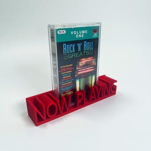 Now Playing Audio Cassette Tape Display Stand - Cassette Tape Holder - Cassette Organizer - Hi-fi Audiophile Music Lover Gift